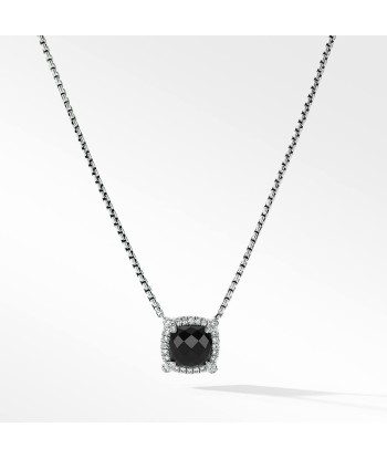 Petite Chatelaine Pave Bezel Pendant Necklace with Diamonds 7MM 50% de réduction en Octobre 2024