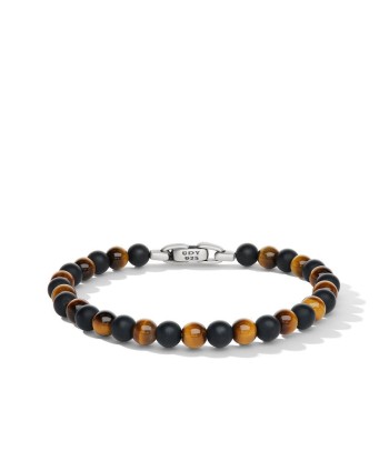 David Yurman Gents Spiritual Beads Bracelet with Black Onyx and Tiger's Eye brillant des détails fins