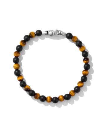 David Yurman Gents Spiritual Beads Bracelet with Black Onyx and Tiger's Eye brillant des détails fins