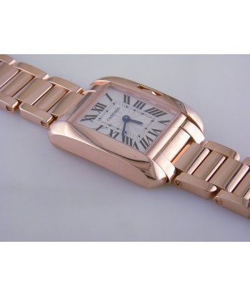 Pre-Owned Cartier Tank Anglaise 18k Rose Gold Quartz Watch W5310013 en ligne des produits 