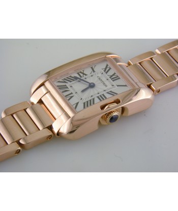 Pre-Owned Cartier Tank Anglaise 18k Rose Gold Quartz Watch W5310013 en ligne des produits 