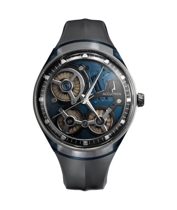 Accutron DNA Electrostatic Open Face Blue Dial Watch 2ES8A004 français