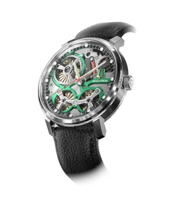 Accutron Spaceview 2020 ElectroStatic Silver Green Dial Watch 2ES6A001 paiement sécurisé