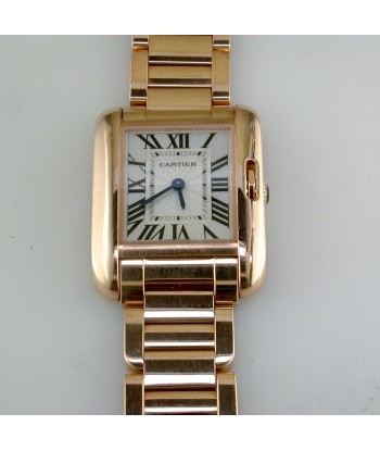 Pre-Owned Cartier Tank Anglaise 18k Rose Gold Quartz Watch W5310013 en ligne des produits 