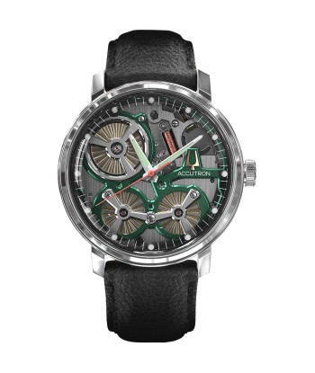 Accutron Spaceview 2020 ElectroStatic Silver Green Dial Watch 2ES6A001 paiement sécurisé