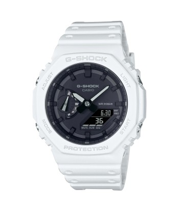 Casio G-Shock White Watch Black Dial CasiOak GA2100 Series GA2100-7A Le MVP de beaucoup