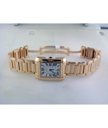 Pre-Owned Cartier Tank Anglaise 18k Rose Gold Quartz Watch W5310013 en ligne des produits 