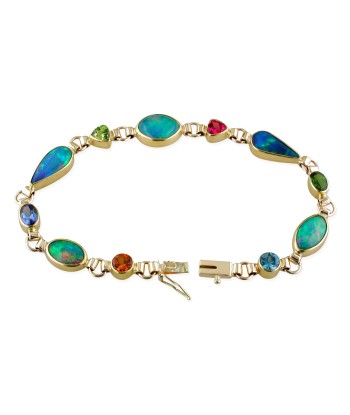 Ethiopian Freeform Opal Multicolor 22K & 14K Yellow Gold Bracelet du meilleur 