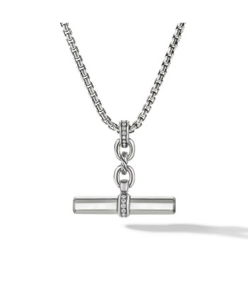 David Yurman Lexington E/W Barrel Pendant with Pave Diamonds JUSQU'A -70%! 