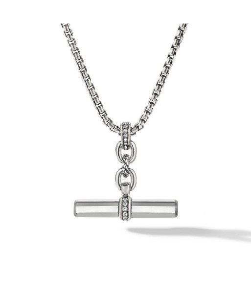 David Yurman Lexington E/W Barrel Pendant with Pave Diamonds JUSQU'A -70%! 