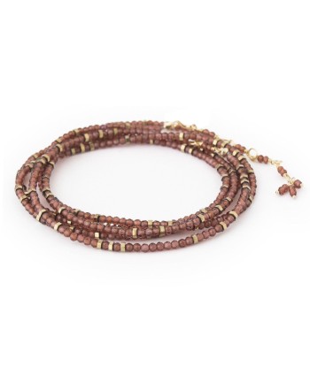 Anne Sportun Confetti Red Garnet Wrap Bracelet Necklace 34In B098G-CON-RD.GARNET Pour