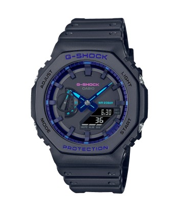 Casio G-Shock Black Carbon CasiOak Virtual World Blue Violet GA2100VB-1A Véritable concentré