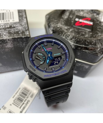 Casio G-Shock Black Carbon CasiOak Virtual World Blue Violet GA2100VB-1A Véritable concentré