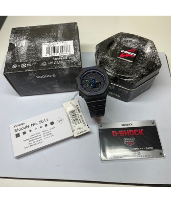 Casio G-Shock Black Carbon CasiOak Virtual World Blue Violet GA2100VB-1A Véritable concentré