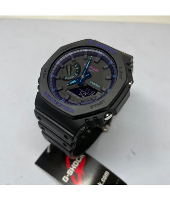 Casio G-Shock Black Carbon CasiOak Virtual World Blue Violet GA2100VB-1A Véritable concentré