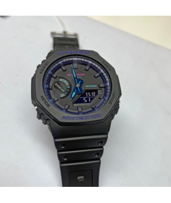 Casio G-Shock Black Carbon CasiOak Virtual World Blue Violet GA2100VB-1A Véritable concentré