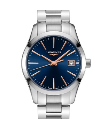 Longines Conquest Classic 34MM Quartz Blue Dial Rose Markers Watch L23864926 plus qu'un jeu 