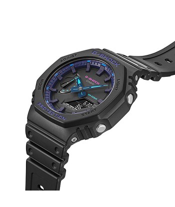 Casio G-Shock Black Carbon CasiOak Virtual World Blue Violet GA2100VB-1A Véritable concentré