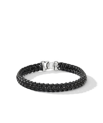 David Yurman Woven Box Chain Bracelet in Black la chaussure