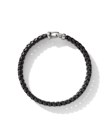 David Yurman Woven Box Chain Bracelet in Black la chaussure