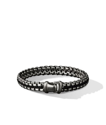 David Yurman 12MM Woven Box Chain Bracelet in Black ou a consommer sur place