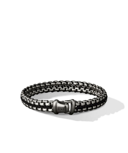 David Yurman 12MM Woven Box Chain Bracelet in Black ou a consommer sur place