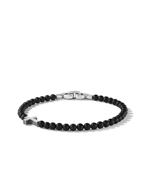 David Yurman Spiritual Beads Cross Station Bracelet with Black Onyx Le MVP de beaucoup