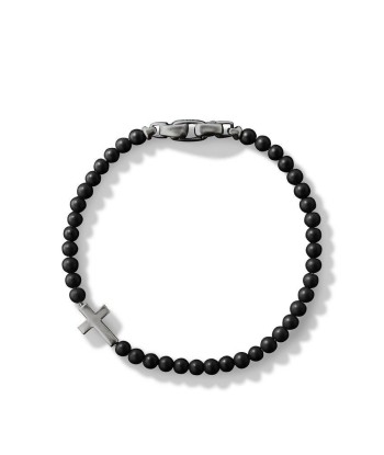 David Yurman Spiritual Beads Cross Station Bracelet with Black Onyx Le MVP de beaucoup