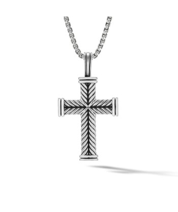 David Yurman Mens Chevron Cross brillant des détails fins