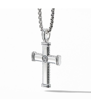 David Yurman Mens Chevron Cross brillant des détails fins