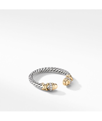 David Yurman Petite Helena Open Ring with 18K Yellow Gold Domes and Diamonds de technologie