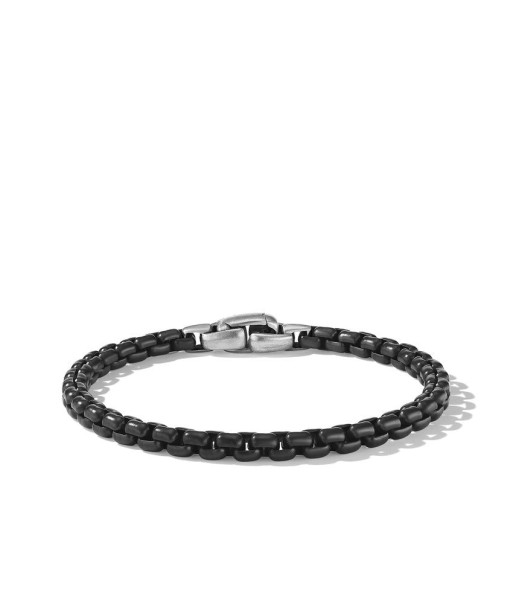 David Yurman Mens Darkened Silver Box Chain Bracelet prix pour 