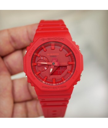 Casio G-Shock Red CasiOak Carbon Core Guard 2100 Series GA2100-4A paiement sécurisé