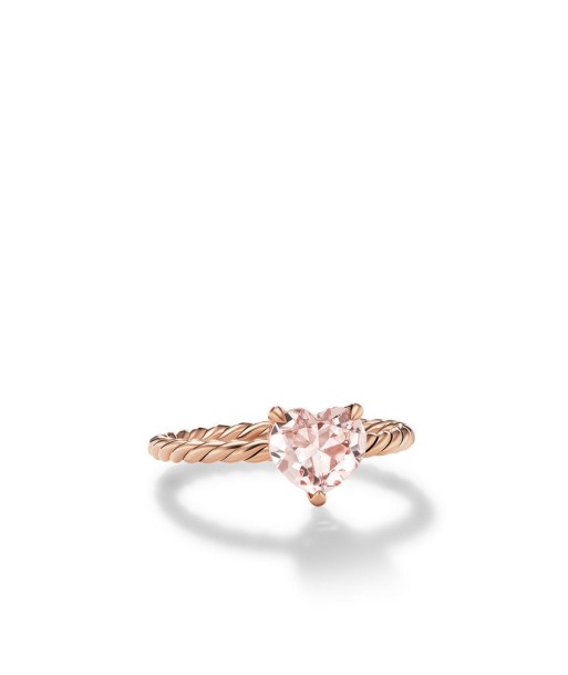 David Yurman Chatelaine Heart Ring in 18K Rose Gold with Morganite est présent 