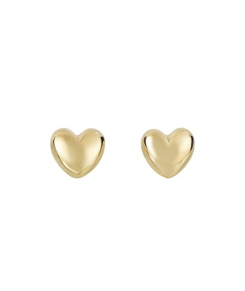 14K Gold Small Polished Heart Post/Stud Earring la chaussure