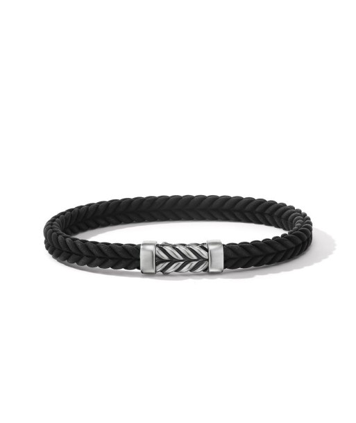 David Yurman Gents Chevron Black Rubber Bracelet 6MM sur le site 