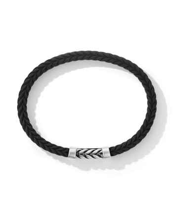 David Yurman Gents Chevron Black Rubber Bracelet 6MM sur le site 