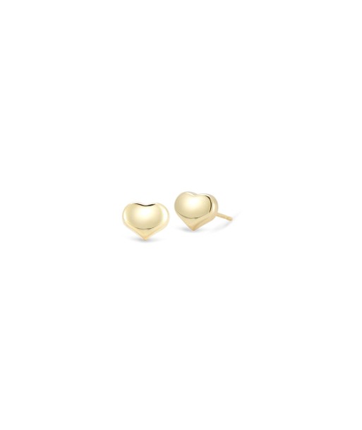 Roberto Coin 18k Yellow Gold Tiny Treasure Heart Stud Earrings 023238AYER00 en stock