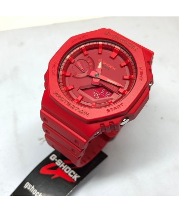 Casio G-Shock Red CasiOak Carbon Core Guard 2100 Series GA2100-4A paiement sécurisé