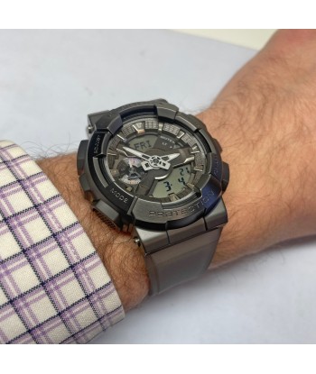 Casio G-Shock GM110MF-1A Midnight Fog Gray Steel Metal Bezel Translucent Watch votre restaurant rapide dans 