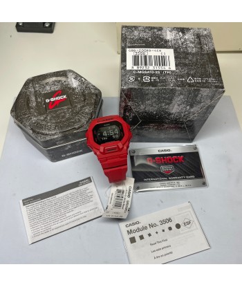 CASIO G-Shock GBD200RD-4 Burning Red Watch Power Trainer Square pas cher 