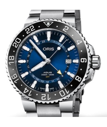 Oris 43.5MM Aquis GMT Date Blue Dial Stainless Steel Watch la colonne vertébrale