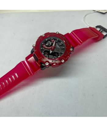 CASIO G-Shock GA2200SKL-4A Sound Waves Skeleton Translucent Red Watch paiement sécurisé