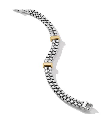 David Yurman Gents Double Box Chain Bracelet with 18K Yellow Gold Profitez des Offres !