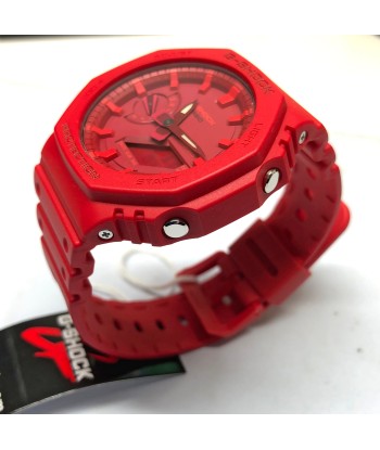 Casio G-Shock Red CasiOak Carbon Core Guard 2100 Series GA2100-4A paiement sécurisé