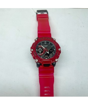 CASIO G-Shock GA2200SKL-4A Sound Waves Skeleton Translucent Red Watch paiement sécurisé