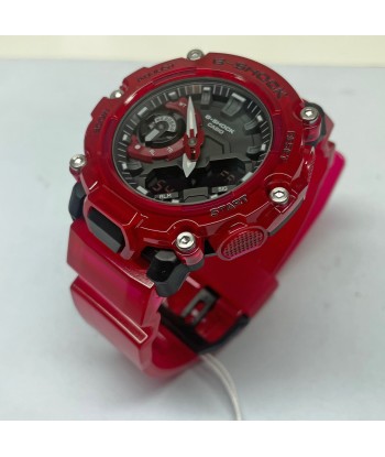 CASIO G-Shock GA2200SKL-4A Sound Waves Skeleton Translucent Red Watch paiement sécurisé