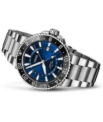 Oris 43.5MM Aquis GMT Date Blue Dial Stainless Steel Watch la colonne vertébrale