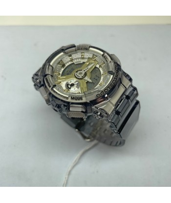 Casio G-Shock GMAS110GS-8A Grey Skeleton Gold Clear Womens Watch hantent personnes