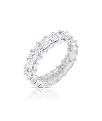 Platinum Asscher Cut Eternity Diamond Band 5.43cts Découvrez la collection